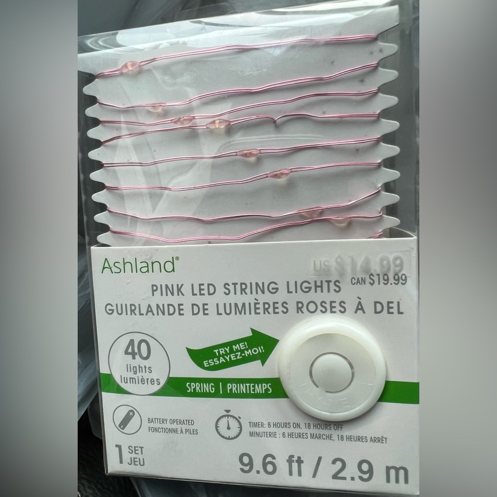 Pink string lights brand new